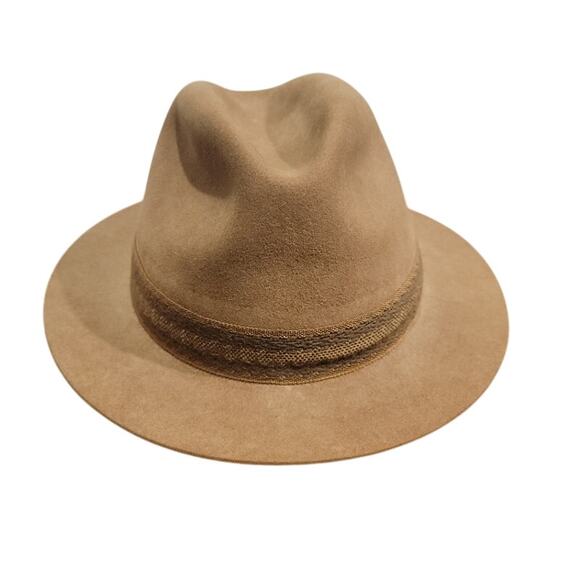 Vintage Brown Wool Fedora Hat Sz Medium Made in England - Picture 1 of 15